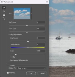 Ai Sky Replacement Tool in Photoshop